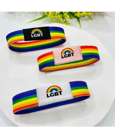 OralGos Set of 2 Rainbow Hand Chains | Comfortable Stylish Unisex Bracelets | Colorful Handwoven Elastic Bangles - Buy Online on GoSupps.com