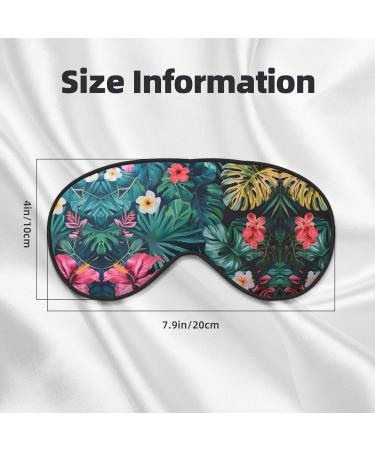 Hojas Tropicales Y Flores Print Double-Sided Eye Mask Soft and Light Blocking for Enhancing Sleep Quality - Buy Online on GoSupps.com