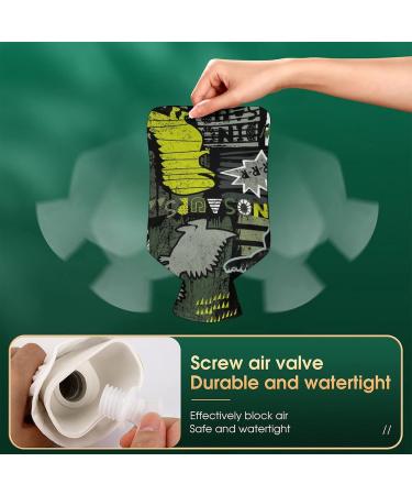 Dinosaur Hot Water Bottle with Plush Cover - Cozy Bed Warmer for Adults & Kids | 26.5x15.3cm - Buy Online on GoSupps.com