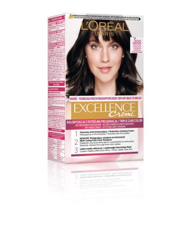 L'Or al Paris Excellence 3 Hair Color - Dark Brown 3 Dark Brown