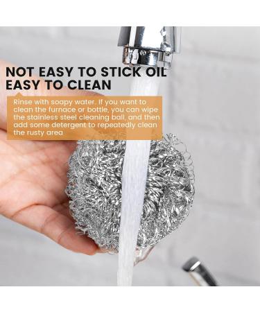 yuoseg 16 PCS Stainless Steel Sponges Scrubbers Utensil Scrubber Scouring Pads Ball for Removing Rust Dirty Cookware Cleaner - Buy Online on GoSupps.com