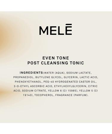 Mele Post Cleanse Tonic with Lactic Acid and Vitamin C - 5 oz | Exfoliates, Fades Dark Spots, Corrects Signs of Aging - Buy Online on GoSupps.com