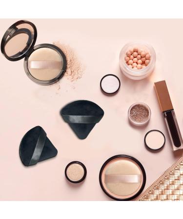 Loose Powder Puff Set - 2pc Round & 2pc Triangle Makeup Puffs for Setting Powder - Soft Beauty Tools for Face & Body - Buy Online on GoSupps.com
