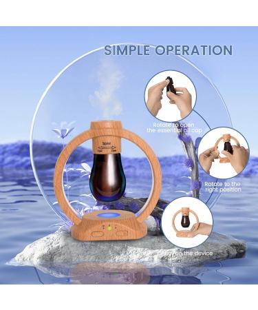 Adirigo Wireless Aroma Diffuser | Waterless Essential Oil Diffuser with 3 Fog Modes & 4 LED Lights | Perfect for Home Bedroom & Bathroom - Set Includes 3 Bottles - Buy Online on GoSupps.com
