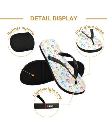 Mnsruu Sea Anchor Flip Flops for Home Hotel Spa Bedroom & Travel - Stylish & Comfortable Footwear for Men & Women - Buy Online on GoSupps.com