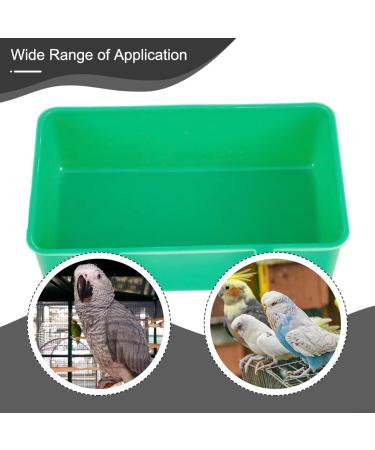 Budgie Bath Bird Food Feeder Cage Accessories Bird Water Bath Tub Pet Bird Bowl Parrots Parakeet Birdbath Cage Hanging - Buy Online on GoSupps.com
