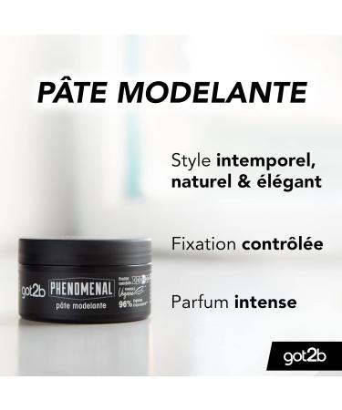 Got2b - PhenoMENal - P te Modelante Cheveux - Ne Colle Pas - R sultat Naturel - Fixation Contr l e - Coiffant Cheveux - Formule V gane - 96% d'ingredients d'origine naturelle - Pot 100 ml 100 ml (Lot de 1) - Buy Online on GoSupps.com