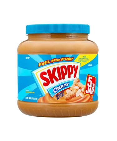 SKIPPY Creamy Peanut Butter, 5 Pound 80 Ounce (Pack of 1)