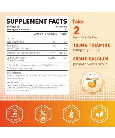 Joywiit Bee Pollen 1000mg Sugar Free Gummies & Vitamin B1 Gummies 100mg | 2 Pack Bundle | Bee Pollen + Fenugreek | Thiamine - Buy Online on GoSupps.com