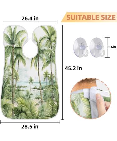 Plant Palm Tree Beard Bib Apron - Hair Catcher for Men | Perfect Father's Day & Anniversary Gifts with 2 Suction Cups - Buy Online on GoSupps.com