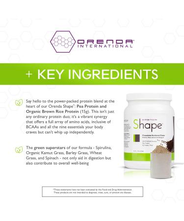Orenda Shape® Chocolate Protein Shake | Plant-Powered Pea & Brown Rice Blend | Green Superfoods & Fiber | Ready-to-Serve | 21.4oz - Buy Online on GoSupps.com