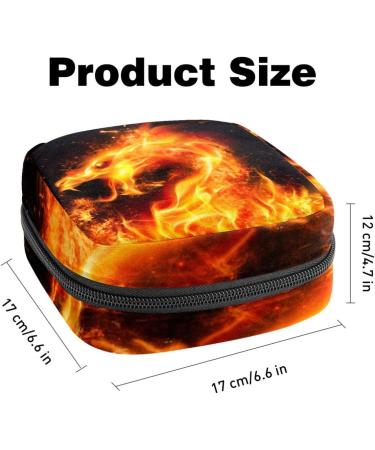Portable Women's Binding-Up Bags | Menstrual Cup Bags & Tampon Pouches for Teens | Cool Fire Dragon Design - Buy Online on GoSupps.com