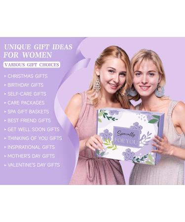 Birthday Gifts for Women Self Care Friendship Gifts Lavender Relaxing Spa Gifts Basket Care Package w/ Luxury Flannel Blanket 20 Oz Tumbler Unique Mothers Day Gift for Mom Her Friend Sister Wife Purple - Buy Online on GoSupps.com