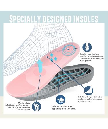 BCSTUDIO Women's Orthotic House Slippers | Arch Support & Adjustable | Fuzzy Pink Shoes | Size 10 - Buy Online on GoSupps.com