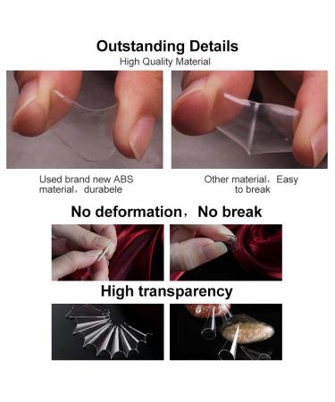 Clear Stiletto Nail Tips - 500 Pack Acrylic False Nails for Gel & Salon Manicure | Transparent Sharp Nail Art Decoration - Buy Online on GoSupps.com