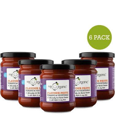 Mr Organic - Tomato & Vegetable Flavour Paste - Pack of 6 - Made with Sun-Ripened Italian Tomatoes - Vegan-Friendly - Organic Flavour Booster - Rich & Savoury Tomato & Vegetable 200g (Pack of 6) - Buy Online on GoSupps.com