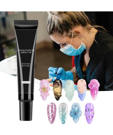  Mppchhn 3D Nail Gel | Decorative Nail Glue Non-Stick Sculpting Gel for Various Occasions - Buy Online on GoSupps.com