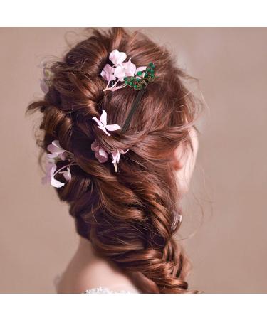 Lurrose Wooden Butterfly Hair Stick | Ethnic Chinese Bridal Hairpin | Wedding Hair Accessories for Women - Buy Online on GoSupps.com
