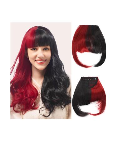 Bangs Synthetic Bangs Hair Clip In Extensions Natural Fringe Bangs Clip In Front Neat Flat Bang Short Straight Hair Bangs Bangs Hair Clip(SW65-05) 10inches SW65-05