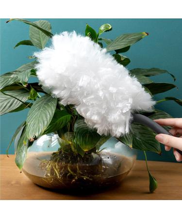 Fovolat Ceiling Fan Duster Portable Washable Duster | Household Cleaning Supplies Electrostatic Duster Feather Brush with 10 Replacement Heads for Window Furniture - Buy Online on GoSupps.com