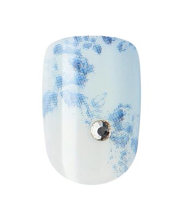 LoveShackFancy x imPRESS Hydrangea Blue Press-On Manicure Set | Short Square Nails with Prep Pad, File, Stick | Limited Edition - Buy Online on GoSupps.com