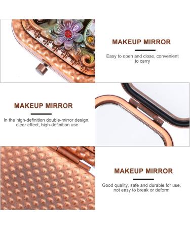 Beaupretty Moms Gift Folding Pocket Mirror - Double-Sided Small Dragonfly Travel Makeup Mirror - Claret - Buy Online on GoSupps.com