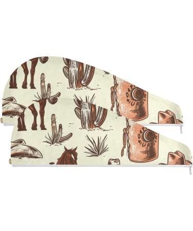 Super Absorbent Horse Men Hair Towel 2 Pack | Quick Dry Hair Turbans for Women & Girls - Buy Online on GoSupps.com