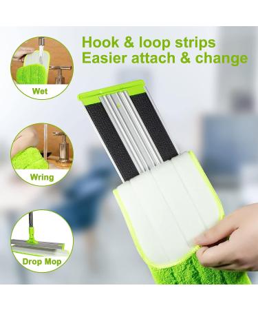 Premium Microfiber Floor Mop with Stainless Steel Handle - 4 Reusable Washable Pads | Ideal for Hardwood, Laminate, Tile Floors - Buy Online on GoSupps.com