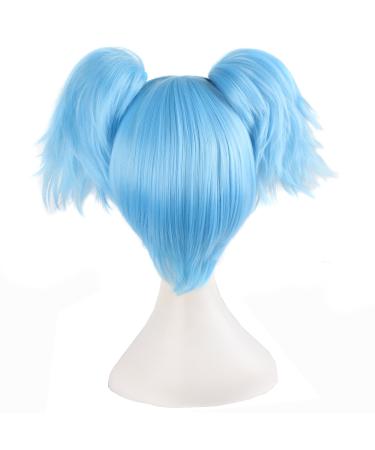 MapofBeauty 12/30cm Short Straight Men's Braids Wig - Azure Blue | International Shipping Available - Buy Online on GoSupps.com