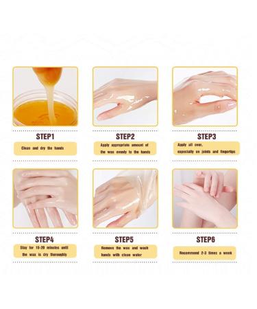 2pcs 50g Hand Wax Mask - Moisturizing Whitening & Nourishing Peeling Wax | Honey Milk Formula for Soft Hands - Buy Online on GoSupps.com