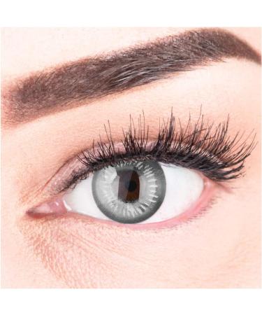 Buy Colored Gray Contact Lenses | Anime Gray Circle Lenses for Cosplay | High Coverage & Free Lens Case - Buy Online on GoSupps.com