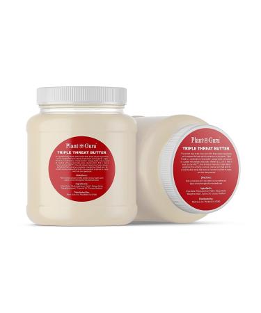 Triple Threat Body Butter 3 lbs. Bulk - Shea, Mango & Coconut Oil Blend - 100% Pure Natural Moisturizer for Dry Skin, Face, Hair - Ideal for Lip Balm and Soap Making - Buy Online on GoSupps.com