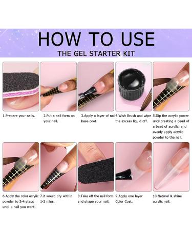 lofuanna Acrylic Nail Art Kit - Clear Powder, Liquid Monomer, Nail Extension Tools Set - Buy Online on GoSupps.com
