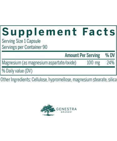Genestra Brands Magnesium Aspartate Mineral Supplement - 90 Capsules - Buy Online on GoSupps.com
