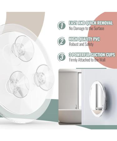 Auxmir Make Up Mirror with 10x Magnification Bathroom Makeup Mirror Round with 3 Suction Cups - Buy Online on GoSupps.com