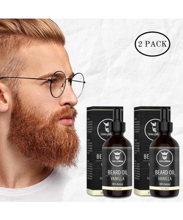 Vanilla Beard Oil - 100% Natural Conditioner, 2 Pack - Softens & Strengthens with Tea Tree, Argan & Jojoba - Striking Viking - Buy Online on GoSupps.com