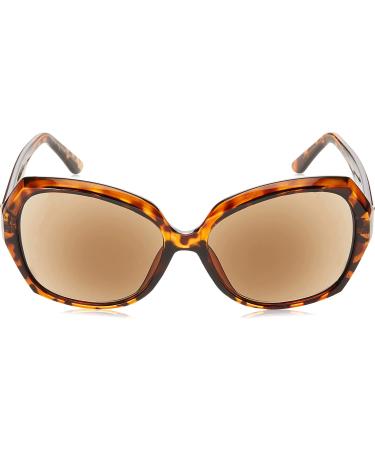 Sofia Vergara x Foster Grant Women's Alejandra Square Reading Glasses Crystal Tortoise 1.25x | 58mm Sunreaders - Buy Online on GoSupps.com