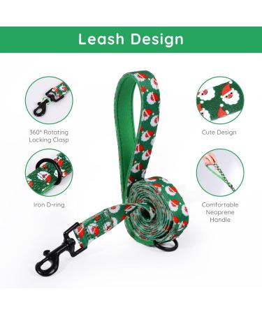 Shop Bella & Pal Dog Harness Set - Comfortable Air Mesh with Reflective Strip for Small & Medium Dogs - Anti-Train No Tensile Leash - XS Christmas Green - Buy Online on GoSupps.com