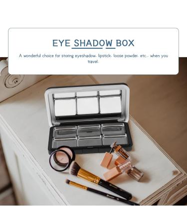 Minkissy Empty Magnetic Eyeshadow Palette - 6 Pan Lipstick Storage & DIY Pigment Tray Holder Case - Black 11x7.4cm - Buy Online on GoSupps.com