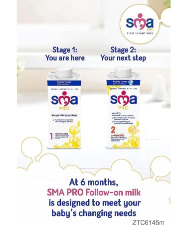 SMA PRO First Infant Baby Milk 6+ months Ready to Drink Liquid Formula 3x200ml - Buy Online on GoSupps.com