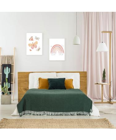 Encuryna 3 Set Poster f r Kinderzimmer 40x30 cm Regenbogen Schmetterlinge & Blumen Wandbilder ohne Rahmen Dekoration f r Baby- und M dchenzimmer - Buy Online on GoSupps.com