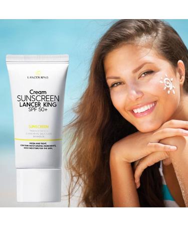 Anloximt Face Sunscreen SPF 50 - Safe and Natural Sunscreen for Men and Women - 60 Sunscreen Cream - Oil-Free and No-Sunscreen for Most Skin Types and Skin Tones - Buy Online on GoSupps.com