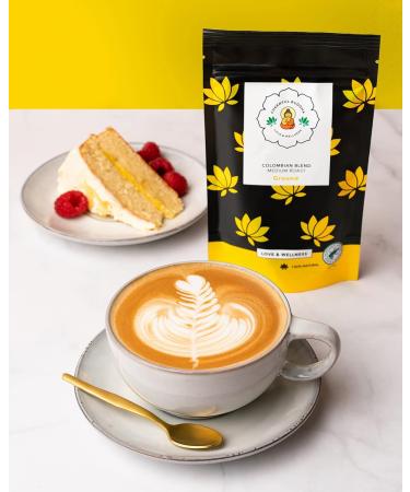 Cheerful Buddha Ground Coffee - Colombian Blend 100mg Arabica - Ground Coffee - Buy Online on GoSupps.com