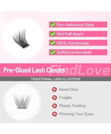 Fluffy Eyelash Clusters - No Glue Self-Adhesive Press on Lashes | Waterproof Extensions Kit for Natural Look - Shop Internationally - Buy Online on GoSupps.com