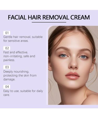 Facial Hair Reducer Facial Care Facial Hair Removal Cream Moisturizing Cream For Face Upper Lip Chin Soin Quotidien du Visage et Nettoyage Convient Tous les Types de Peau - Buy Online on GoSupps.com
