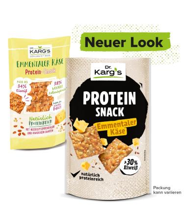 Dr. Karg s Emmental Cheese Protein Snack - Crispy Vegetarian 30%+ Protein & Low Carb 14x85g - Healthy Snack Option - Buy Online on GoSupps.com