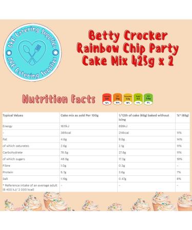 Rainbow Chip Party Betty Crocker Cake Mix 425g x2 - Buy Online on GoSupps.com