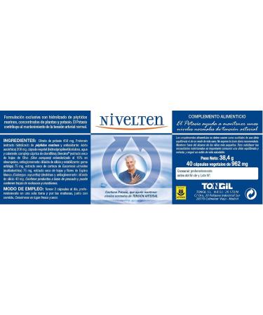 Niveltens 40 gelules | Peptides Marins Protensin Feuilles d'Olivier Benolea Aub pine Eucommia et Potassium | Sant Cardiovasculaire & Confort Art rie | 100% naturel - Buy Online on GoSupps.com
