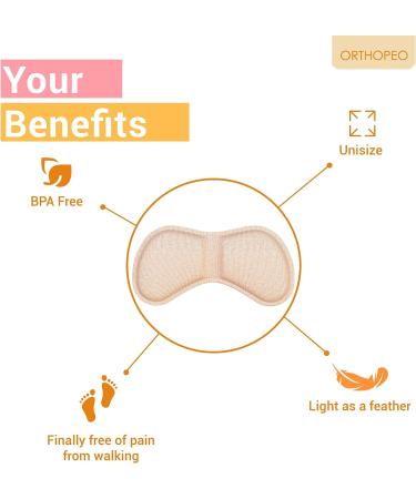 ORTHOPEO Premium Heel Pads - Soft Gel Cushion Inserts for Loose Shoes - Set of 6 - Buy Online on GoSupps.com