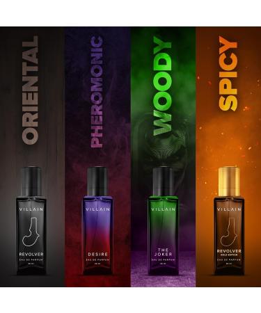 Villain.Roar Perfume Combo | Long Lasting Musk Spicy & Woody EDP Set for Men - 4x20ml - Buy Online on GoSupps.com